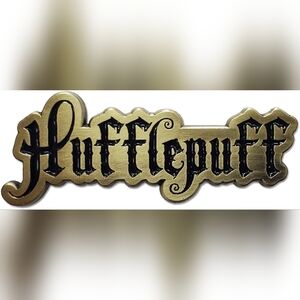 Wizard Harry Potter Hufflepuff Crest House Script 1.63" Metal Enamel Pin